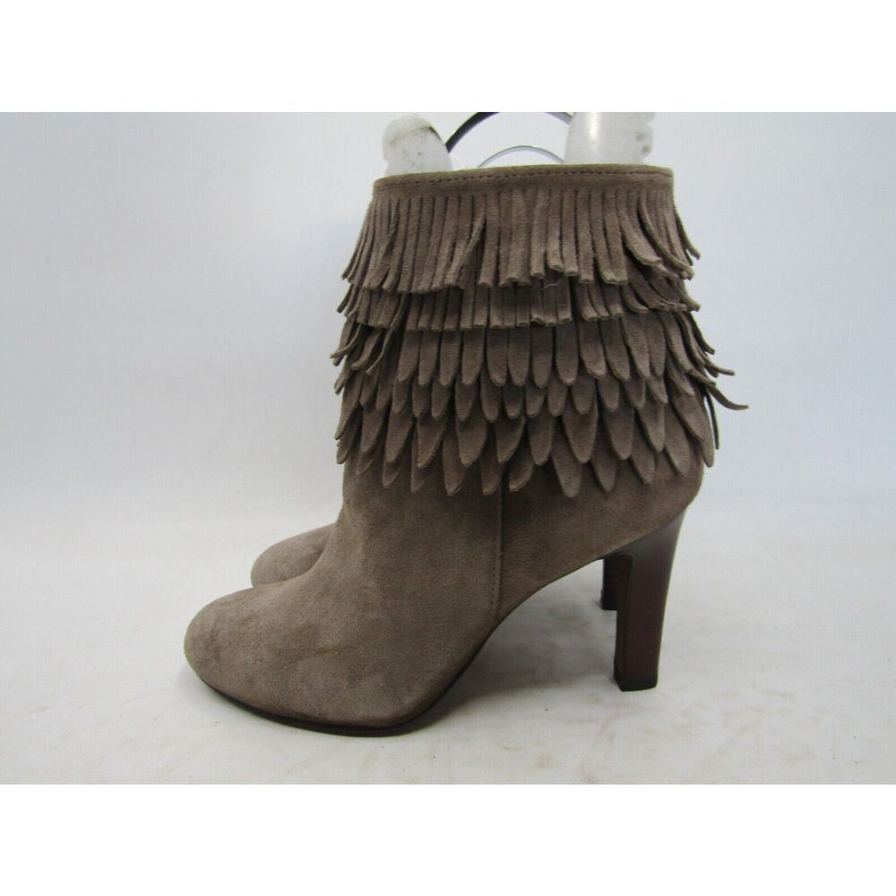 Isola Womens Size 9 M Brown Suede Zip Fringe Ankle Fashion Boots Bootie